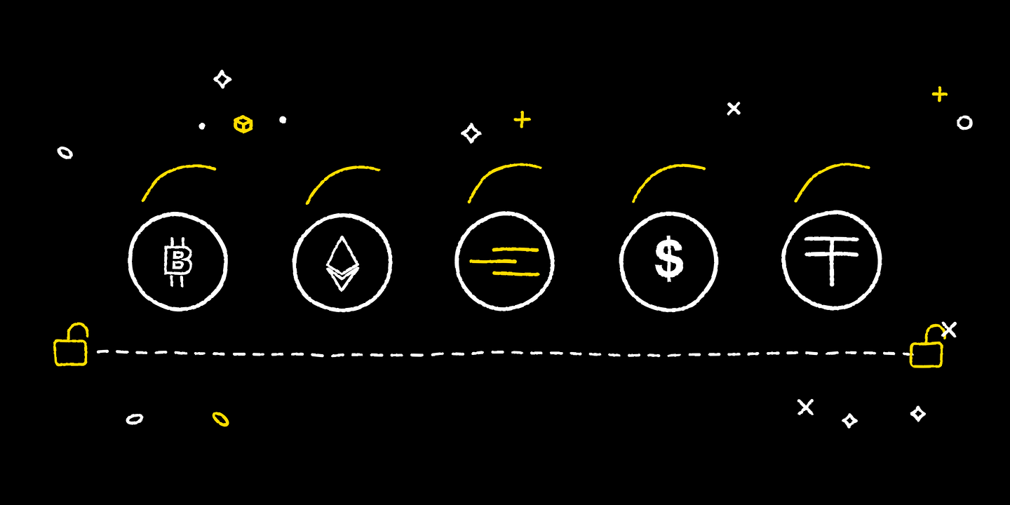 Five supported assets, each accruing interest on its own, with no lock-up